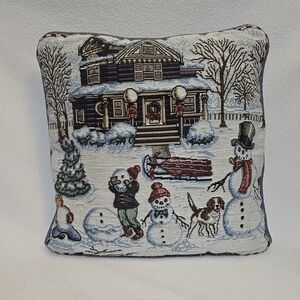 Winter Wonderland Snowman Pillow
